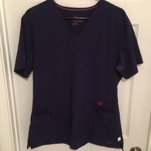 NAVY scrub top